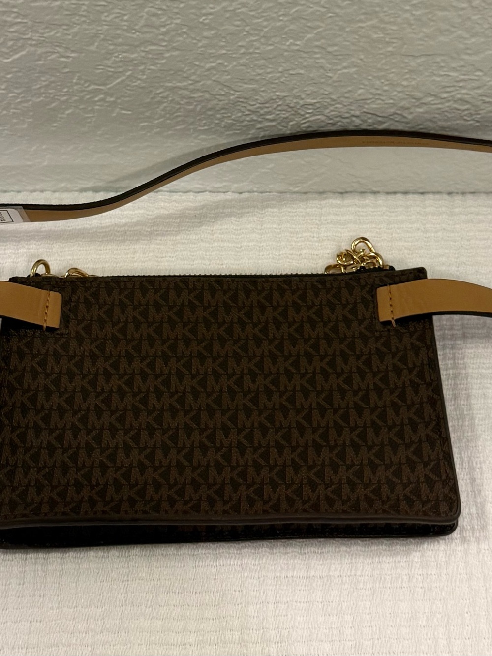 Michael Kors Dark Brown Signature Chain Beltbag with Gold Hardware - Picture 2 of 3